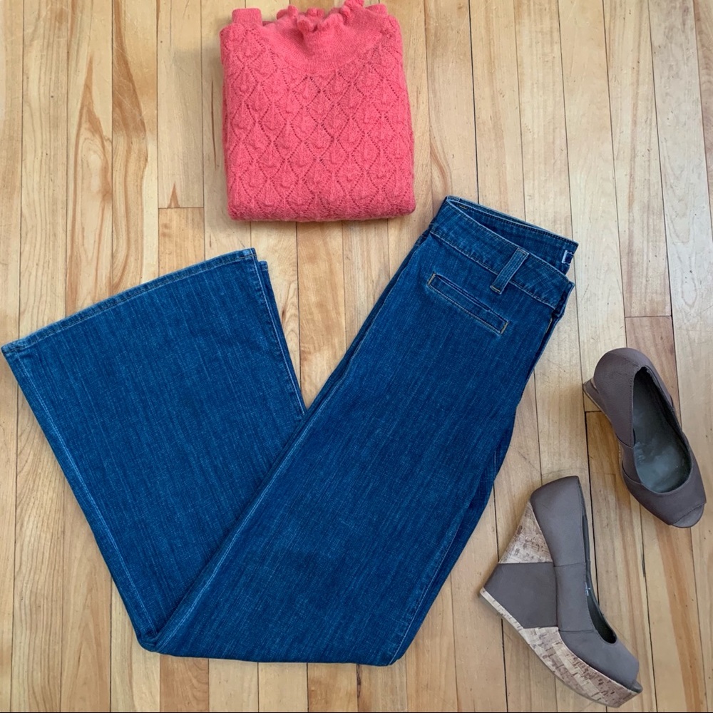 Hudson Farrah welt pocket wide flare jeans